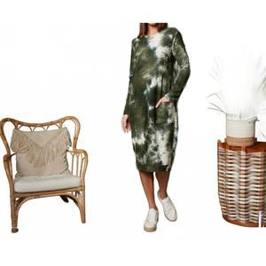 NEW JAPPAREL alice cocoon dress in olive